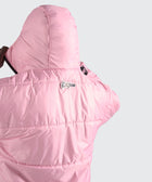 BTO Anonymous Attire masked puffer jacket with full zip hood, pink