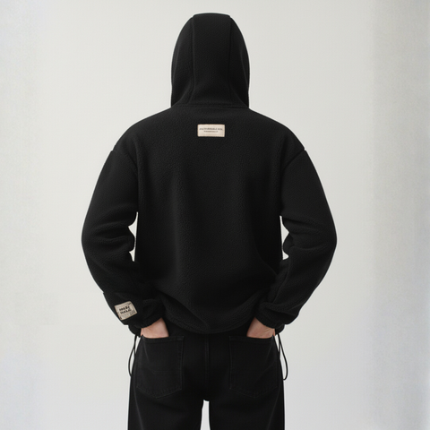 Anonymous Attire - Polar Fleece Masked Hoodie - Black