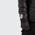 BTO Anonymous Attire masked puffer jacket with full zip hood, black