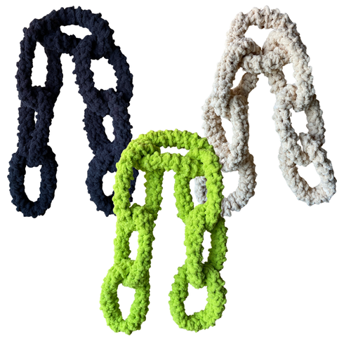 Handmade Chunky Chain Scarf - Black