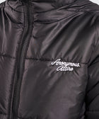 BTO Anonymous Attire masked puffer jacket with full zip hood, black