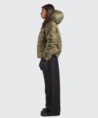 BTO Anonymous Attire masked puffer jacket with full zip hood, black