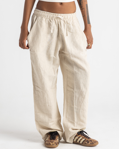 Straight Linen Pants