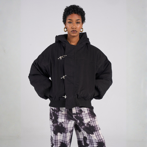 Humble Embroidered Firemen's Clasp Jacket - Black