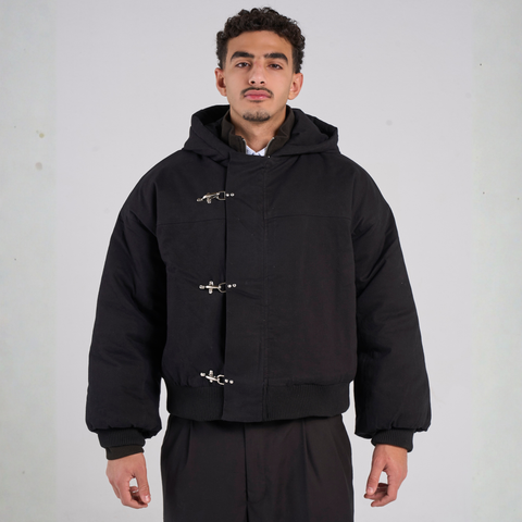 Humble Embroidered Firemen's Clasp Jacket - Black