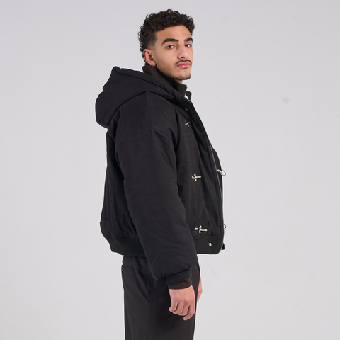 Humble Embroidered Firemen's Clasp Jacket - Black