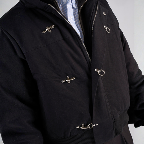 Humble Embroidered Firemen's Clasp Jacket - Black