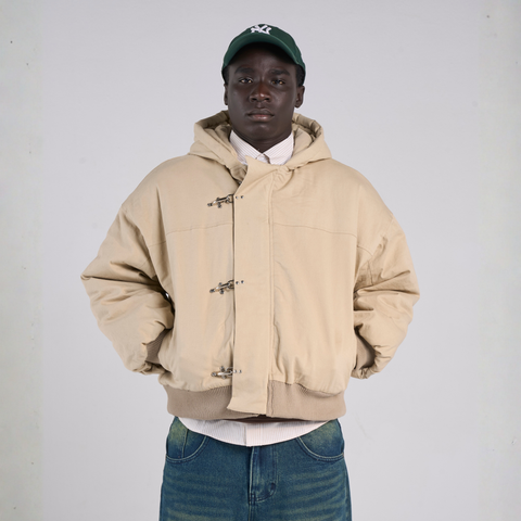 Humble Embroidered Firemen's Clasp Jacket - Beige