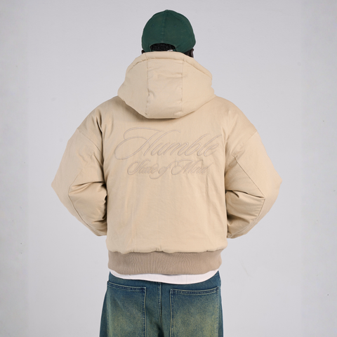 Humble Embroidered Firemen's Clasp Jacket - Beige