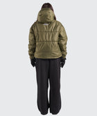 BTO Anonymous Attire masked puffer jacket with full zip hood, black