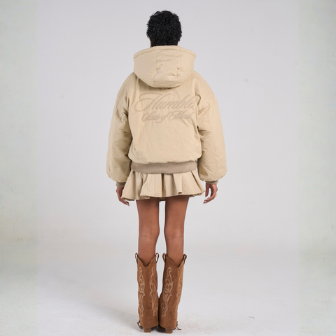 Humble Embroidered Firemen's Clasp Jacket - Beige