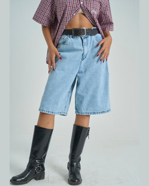 City Denim Jorts - Light Wash
