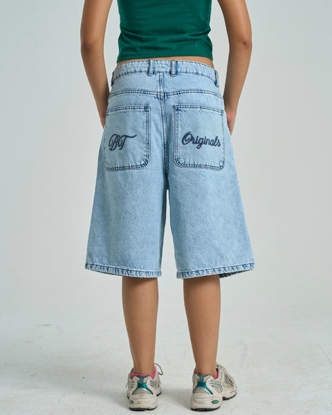 City Denim Jorts - Light Wash