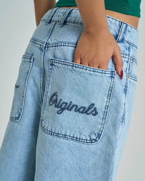 City Denim Jorts - Light Wash
