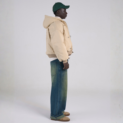 Humble Embroidered Firemen's Clasp Jacket - Beige