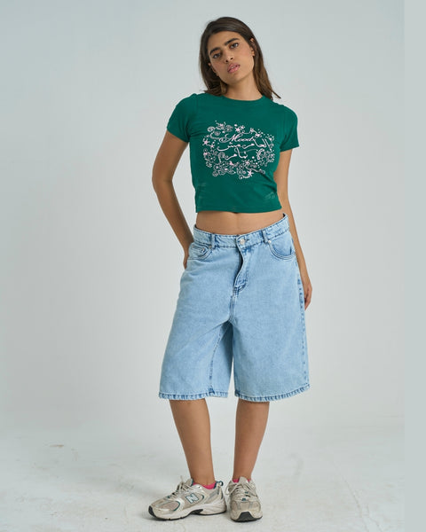 City Denim Jorts - Light Wash