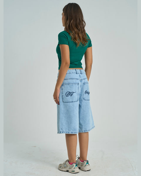 City Denim Jorts - Light Wash