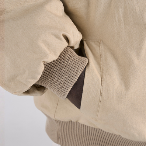 Humble Embroidered Firemen's Clasp Jacket - Beige