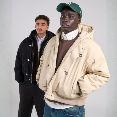 Humble Embroidered Firemen's Clasp Jacket - Beige