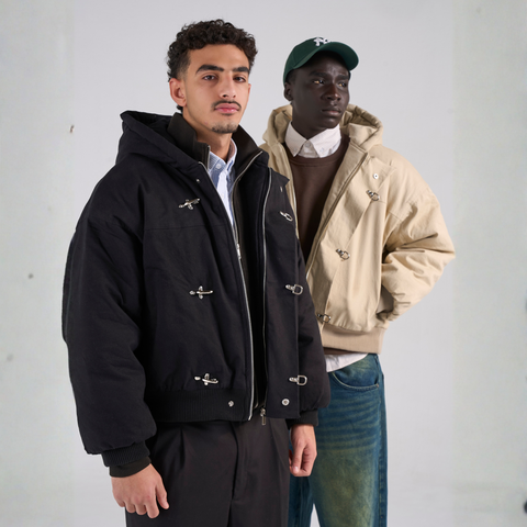 Humble Embroidered Firemen's Clasp Jacket - Beige