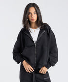 Model wearing the BROWNTOAST Core Full Zip Up Jacket from the Core Drop — a relaxed unisex hoodie with a dual zipper and adjustable hood. Made in Egypt from soft cotton, combining everyday comfort with effortless street style.