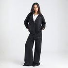 Model wearing the BROWNTOAST Core Full Zip Up Jacket from the Core Drop — a relaxed unisex hoodie with a dual zipper and adjustable hood. Made in Egypt from soft cotton, combining everyday comfort with effortless street style.