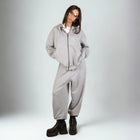 Model wearing the BROWNTOAST Core Full Zip Up Jacket from the Core Drop — a relaxed unisex hoodie with a dual zipper and adjustable hood. Made in Egypt from soft cotton, combining everyday comfort with effortless street style.