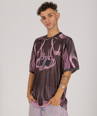 Horreya / Freedom Jersey from Cairo (Un)Censored – unisex oversized fit with vinyl front print, embroidered details pink and black design by BTX x Malak Ghoneim