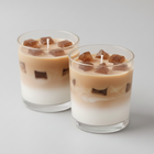 BROWNTOAST Iced Latte Candle — realistic handcrafted coffee-scented candle made to look like an iced latte. Part of the Dopamine Decor lifestyle drop.