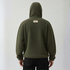 Model wearing the BROWNTOAST Anonymous Attire Polar Fleece Masked Hoodie — unisex fleece hoodie with full-zip masked hood, drop shoulders, patch detailing, and adjustable side clasps. Made in Egypt from 100% polar fleece for warmth and street-ready edge.