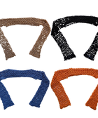 Women’s handmade crochet sleeves by BROWNT0AST, made from premium hand-dyed cotton yarn. Lightweight layering accessory for stylish seasonal looks.