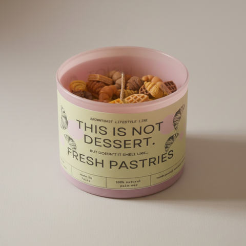 BROWNTOAST Dopamine Decor Candle — handcrafted gourmand and seasonal candles made with natural palm wax and cotton wick. Available in multiple scents and sizes.