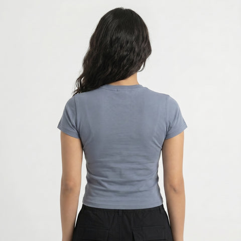 Fokak - Embroidered Baby Tee