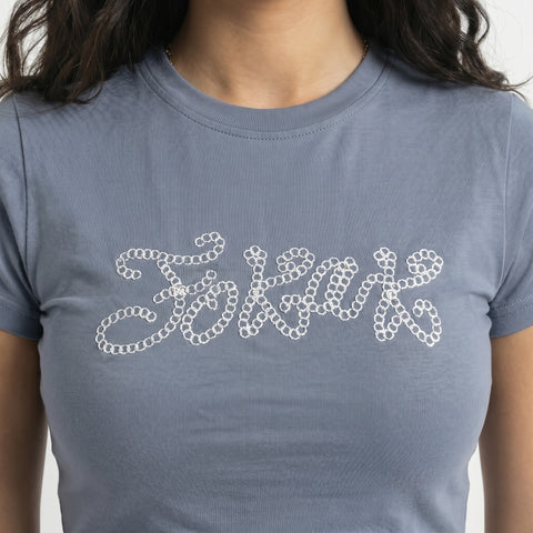 Fokak - Embroidered Baby Tee