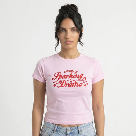 Naturally Sparking Drama - Rubber Print Baby Tee
