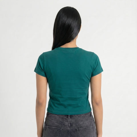 المود العام مش تمام - Strass & Print Baby Tee