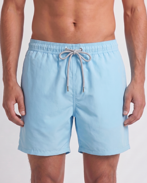 Blank Swim Shorts - Sky