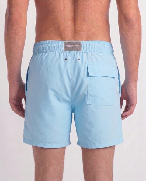 Blank Swim Shorts - Sky