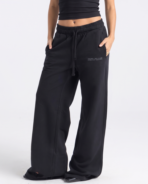 CORE 1.0 - Lightweight Flared Sweats - Midnight Black