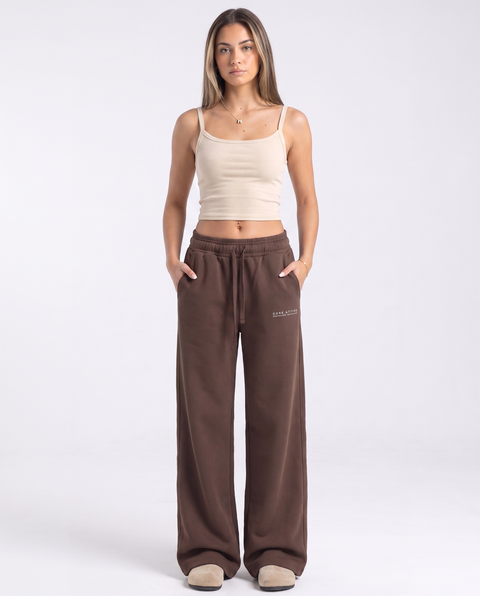 CORE 1.0 - Lightweight Flared Sweats - Coffee Brown
