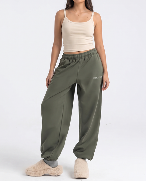 CORE 1.0 - Lightweight Cuffed Sweats - Olive Green