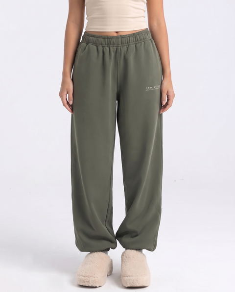 CORE 1.0 - Lightweight Cuffed Sweats - Olive Green