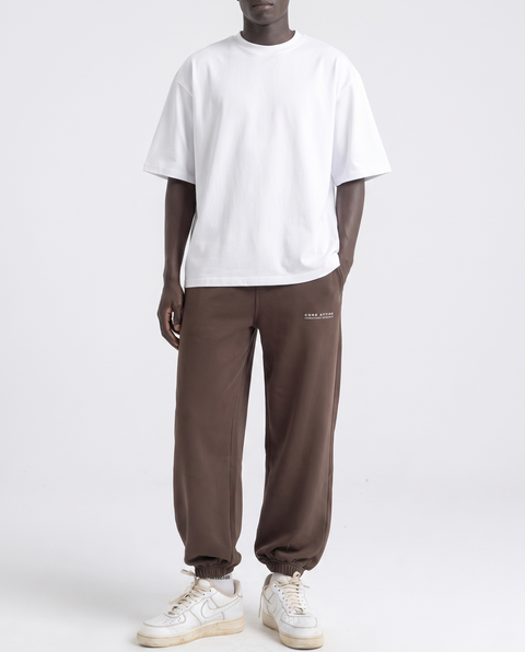 CORE 1.0 - Lightweight Cuffed Sweats - Coffee Brown