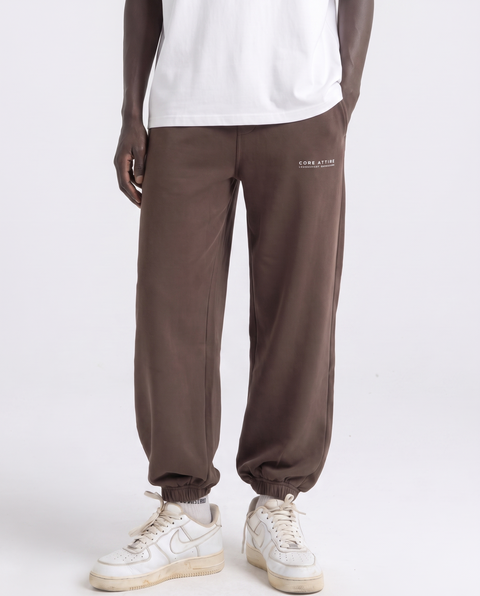 CORE 1.0 - Lightweight Cuffed Sweats - Coffee Brown