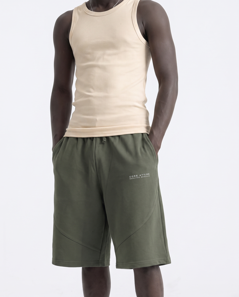 CORE 1.0 - Lightweight Long Shorts - Olive Green
