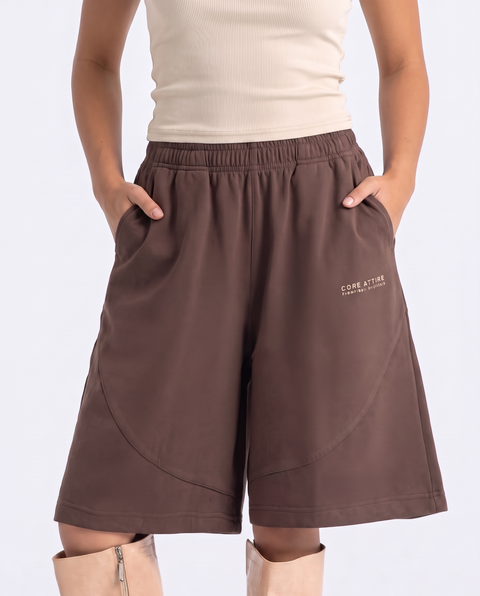 CORE 1.0 - Lightweight Long Shorts - Coffee Brown