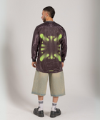 Horoob / escapism long sleeve Jersey from Cairo (Un)Censored – unisex oversized fit with embroidered details green, grey and black design by BTX x Malak Ghoneim