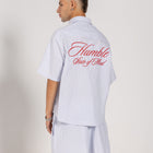 Unisex boxer-style shorts made from 100% breathable thick cotton. Featuring classic sailor stripes in ocean blue and white, rosé pink and white, or sand beige and white. Relaxed, slouchy fit with elastic waistband and adjustable drawstring for a comfortable, effortless look. Available in multiple colors.