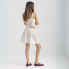 Unisex boxer-style shorts made from 100% breathable thick cotton. Featuring classic sailor stripes in ocean blue and white, rosé pink and white, or sand beige and white. Relaxed, slouchy fit with elastic waistband and adjustable drawstring for a comfortable, effortless look. Available in multiple colors.