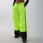 Unisex wide-fit waterproof pants in soft polyester with side stripe logo and adjustable waistband.